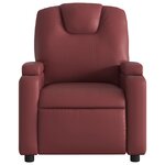 vidaXL Fauteuil de massage inclinable Rouge bordeaux Similicuir