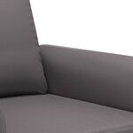 vidaXL Ensemble de canapés 3 Pièces avec coussins gris similicuir