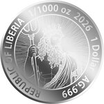 Pièce de monnaie en Argent 1 Dollar g 0.031 (1/1000 oz) Millésime 2026 POSEIDON 1/1000 (PRÉCOMMANDE)