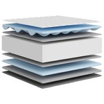vidaXL Matelas en mousse moyennement doux 120x200 cm