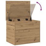 Coffre de rangement vidaXL avec couvercle Chêne Artisan 60x42x46 cm Bois d'ingénierie