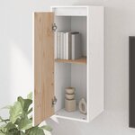 vidaXL Armoire murale Blanc 30x30x80 cm Bois de pin massif