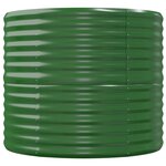 vidaXL Lit surélevé de jardin Acier enduit de poudre 152x80x68 cm Vert