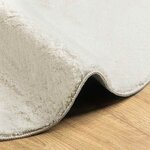 vidaXL Tapis HUARTE Crème 100 x 200 cm Polyester