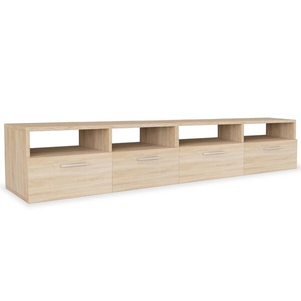 vidaXL Meubles TV 2 Pièces Bois d’ingénierie 95x35x36 cm Chêne