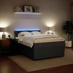 vidaXL Sommier à lattes de lit et matelas Gris foncé 140x200cm Velours