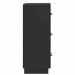 vidaXL Armoire à tiroirs 33 x 34 5 x 87 cm Bois d'ingénierie Noir