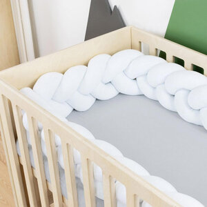 Tour de lit tressé blanc MIMI 200 cm