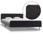 vidaXL Cadre de lit Gris foncé Jute 140 x 200 cm