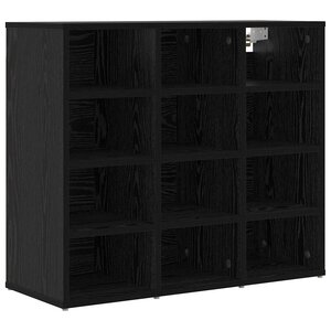 vidaXL Cabinet à chaussures avec étagère Chêne noir 77 5 x 30 x 67 cm