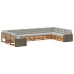 vidaXL Ensembles de canapés 10 pc Bois d'Acacia Massif