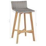 vidaXL Ensemble à manger d'extérieur 5 Pièces Bois d'acacia solide