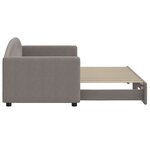 vidaXL Lit de jour avec lit gigogne taupe 80x200 cm tissu