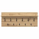 vidaXL Porte-manteau mural chêne artisanal Bois d'ingénierie