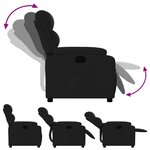 vidaXL Fauteuil inclinable en tissu noir