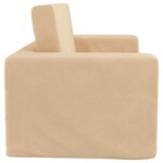 vidaXL Canapé-lit pour enfants 2 places crème peluche douce