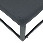 vidaXL Mobilier de jardin avec coussin Noir Aluminium