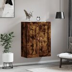 vidaXL Armoire murale chêne fumé 69 5x34x90 cm bois d'ingénierie