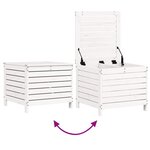 vidaXL Salon de jardin 7 Pièces blanc bois de pin massif