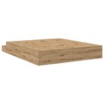 vidaXL Cadre de lit de rangement Chêne artisan 200x200 cm