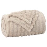 vidaXL Couvertures à jeter 6 Pièces Beige 150 x 130 cm Toison