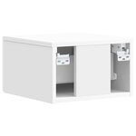 vidaXL Table d'appoint murale Blanc brillant 34 5 x 33 x 20 cm