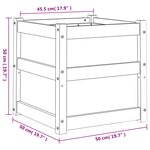 vidaXL Jardinières 2 Pièces blanc bois de pin massif