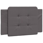 vidaXL Lit avec matelas gris 90x200 cm similicuir