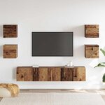 vidaXL Meuble TV 6 Pièces Marron 160 x 30 x 30 cm Bois d'ingénierie
