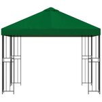 vidaXL Pavillon 3 x 3 m Vert Polyester et Acier 190 gsm