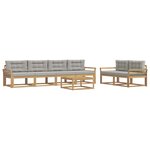 vidaXL Ensemble de canapés d'extérieur 6 pc Blanc et gris clair