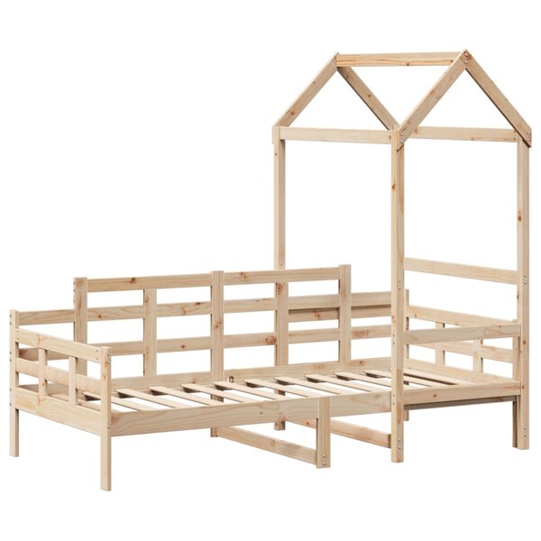 vidaXL Lit de jour avec toit 90x200 cm bois de pin massif