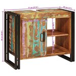 vidaXL Meuble sous-vasque de salle de bain Bois récupéré massif  fer