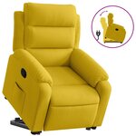 vidaXL Fauteuil inclinable Jaune Velours