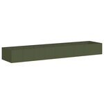 vidaXL Jardinière vert olive 360x80x40 cm acier
