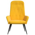 vidaXL Chaise de relaxation Jaune moutarde Velours