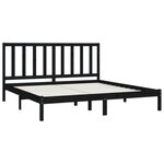 vidaXL Cadre de lit sans matelas noir bois massif de pin 200x200 cm