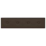 vidaXL Tête de lit murale 12 Pièces Marron 60 x 15 cm Simili cuir