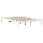 vidaXL Lit bibliothèque sans matelas blanc 150x200 cm bois pin massif
