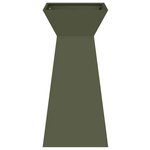 vidaXL Pots de jardin en forme de pilier   2 pièces  avec bol vert olive  dimensions 35x35x73 cm  en acier.