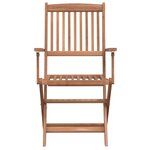 vidaXL Ensemble à manger d'extérieur pliable 5Pièces Bois d'acacia solide