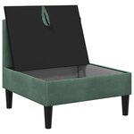 vidaXL Canapé moyen avec rangement Vert Mer Velours