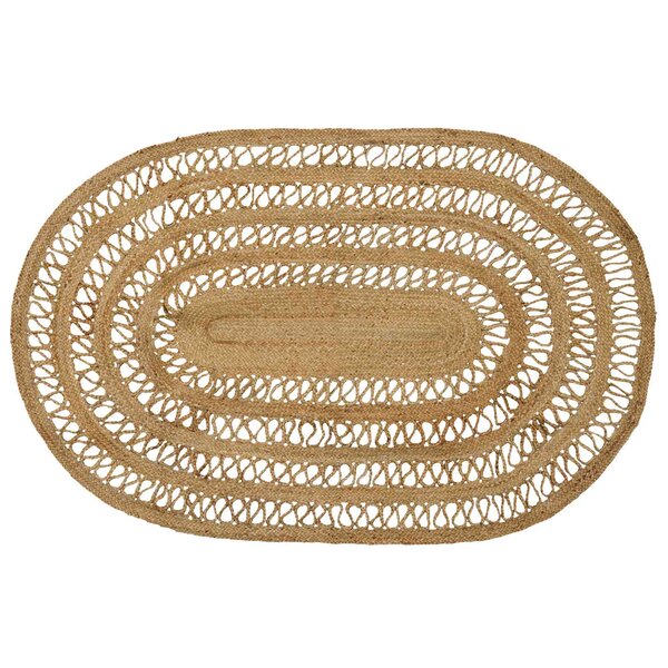 vidaXL Tapis de surface Naturel 122 x 183 cm Jute