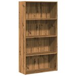 vidaXL Bibliothèque chêne artisanal 80x30x152 cm bois d'ingénierie