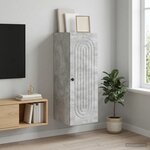 vidaXL Armoire Murale Gris béton 33 x 34 5 x 90 cm Bois d'ingénierie