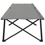 vidaXL Chaises longues pliantes avec sacs de transport - 2 pièces - Gris - Tissu Oxford 600D
