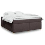 vidaXL Sommier à lattes de lit avec matelas Marron foncé 180x200 cm