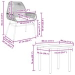 vidaXL Ensemble à manger jardin coussins 5Pièces marron poly rotin verre