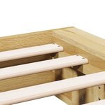 vidaXL Cadre de lit sans matelas 135x190 cm bois massif de chêne