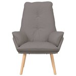 vidaXL fauteuil Taupe 69 x 74 x 93 cm Tissu et Contreplaqué